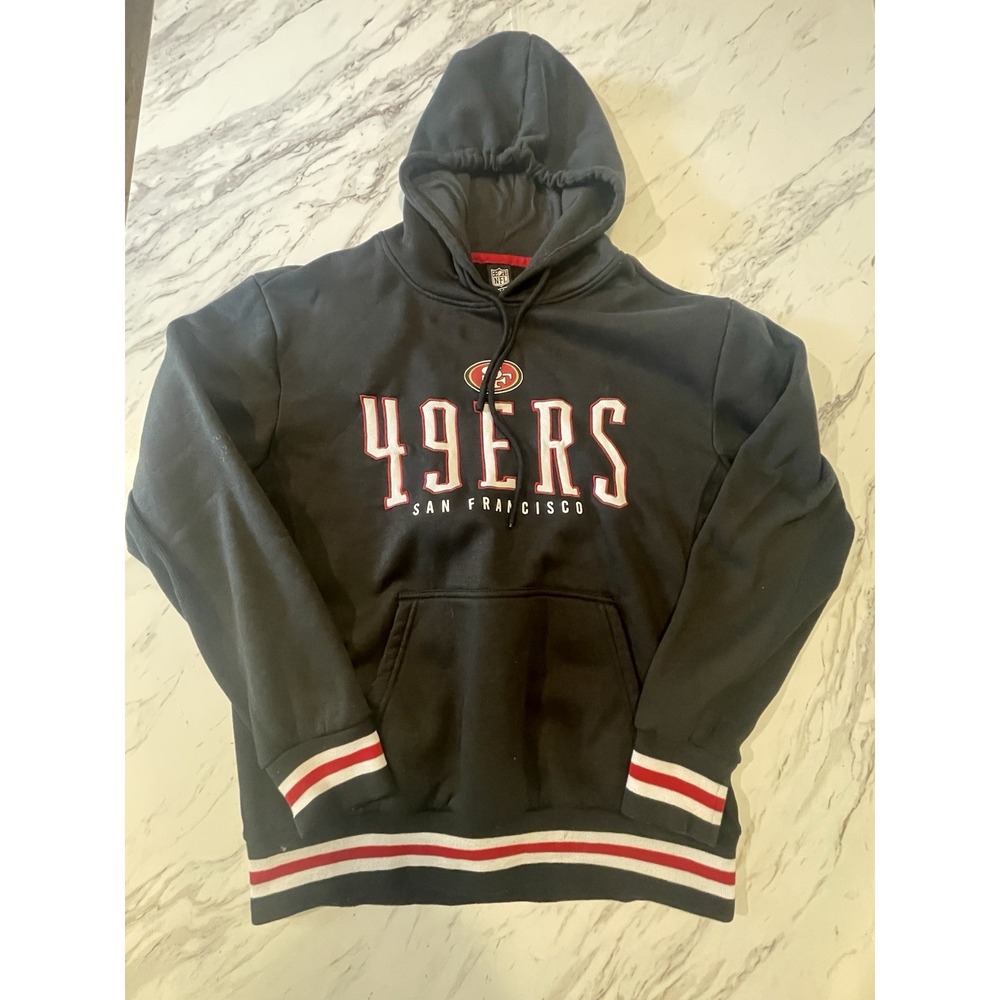San Francisco 49ers‎ Logo Black Hoodie Size M  NFL Team Apparel